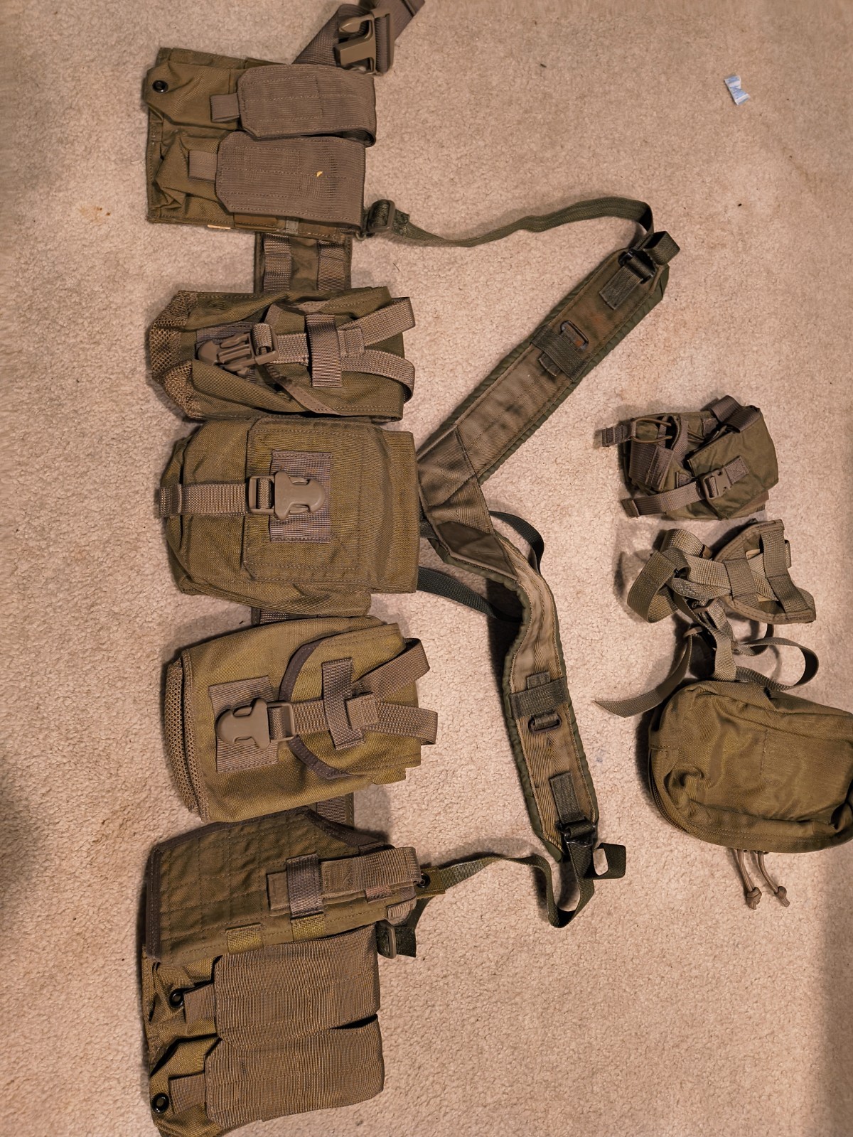 Eagle industries war belt SFLCS/MLCS MJK khaki lbe with pouches