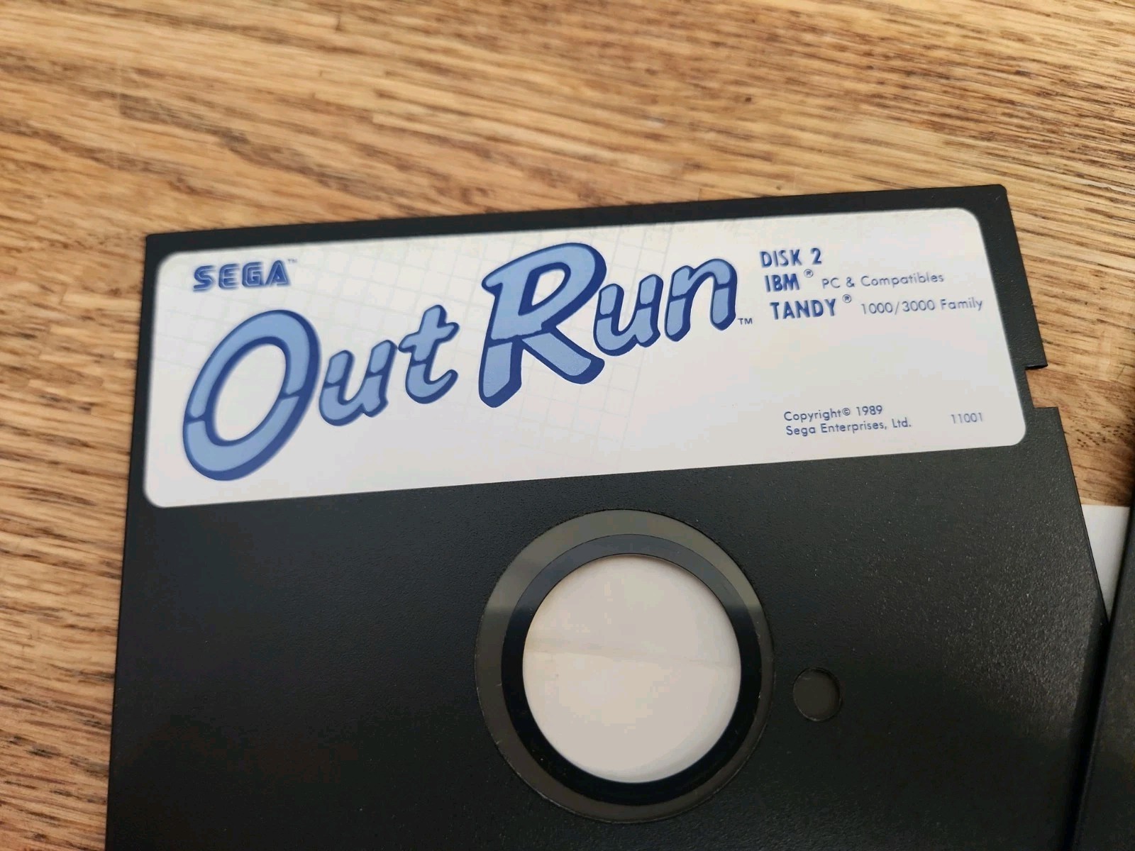 Sega Out Run 5-1/4" Floppy Disk Computer Game, UNTESTED, PC, 1989, IBM, TANDY