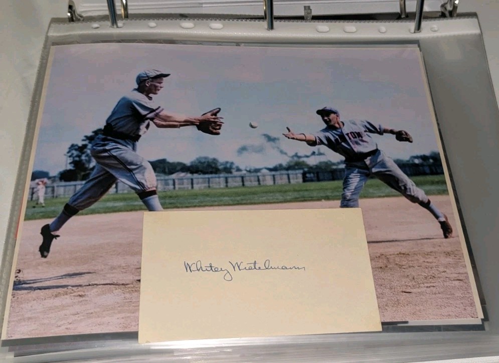 Whitey Wietelmann Boston Braves Signed Cut With 8x10 Photo W/Our COA B