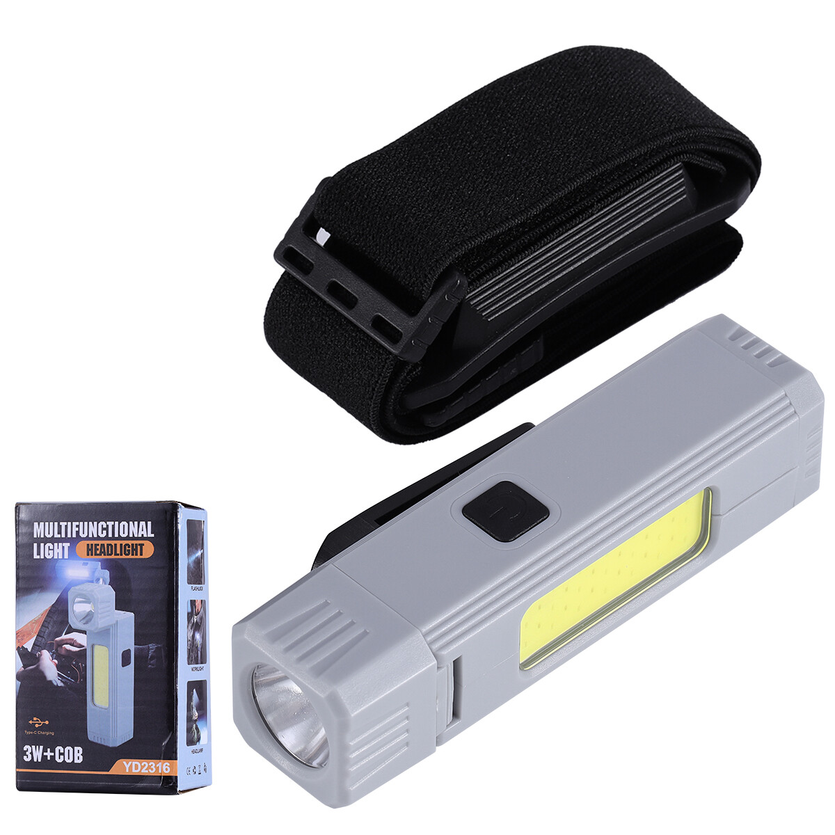 LED COB Magnetic Work Light USB Rechargeable Flashlight Torch Headlight Headlamp