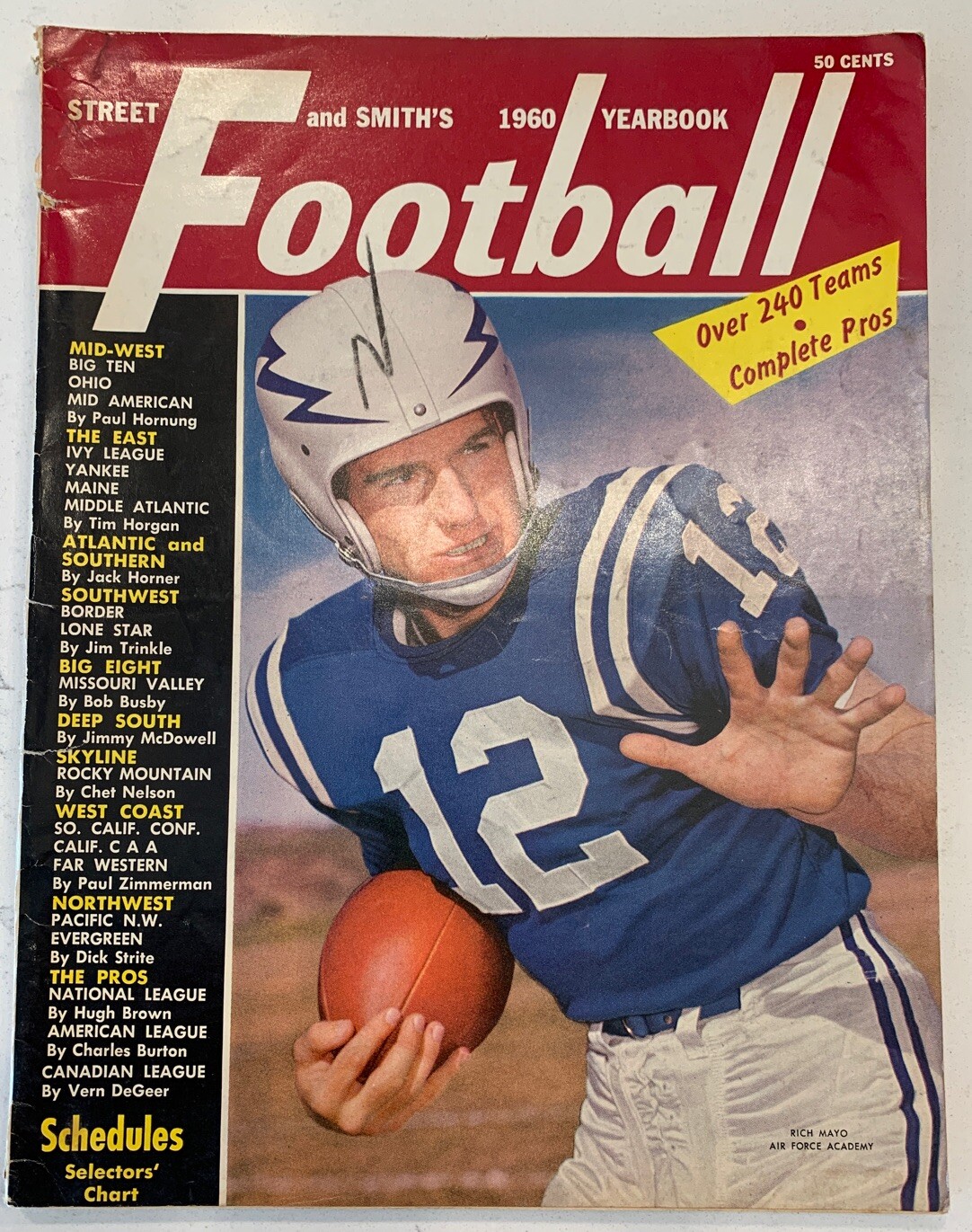 Street And Smith’s Official Yearbook 1960 Football Rich Mayo Air Force (B30)