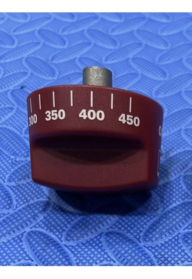 WOLF RED “plastic/metal” GRIDDLE KNOB (1pc) FOR RANGE/RANGETOPS, C-pics & desc