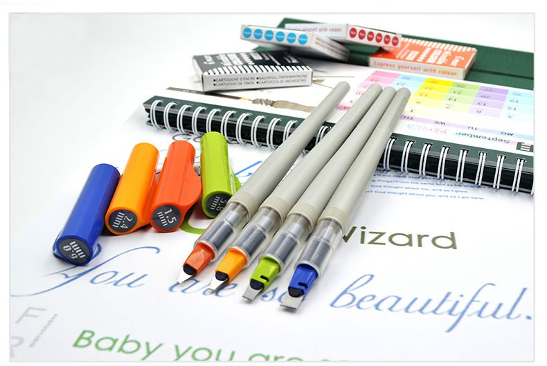 1 Pilot Parallel Pen Calligraphy Set 1.5mm Nib Ink Cartridges Black And Red Pens