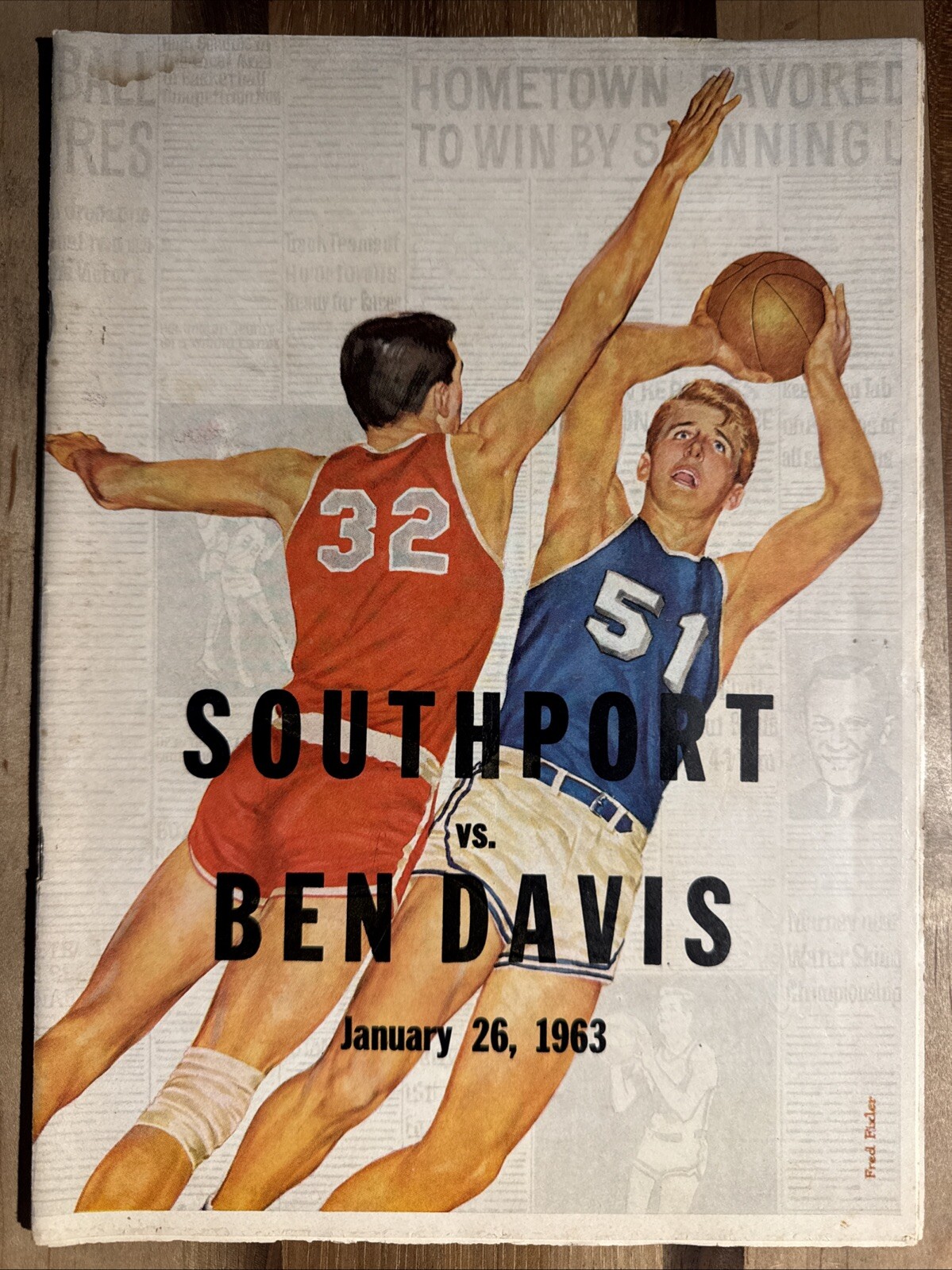 1963 Indiana High School Basketball Program, Southport HS, With Louie Dampier