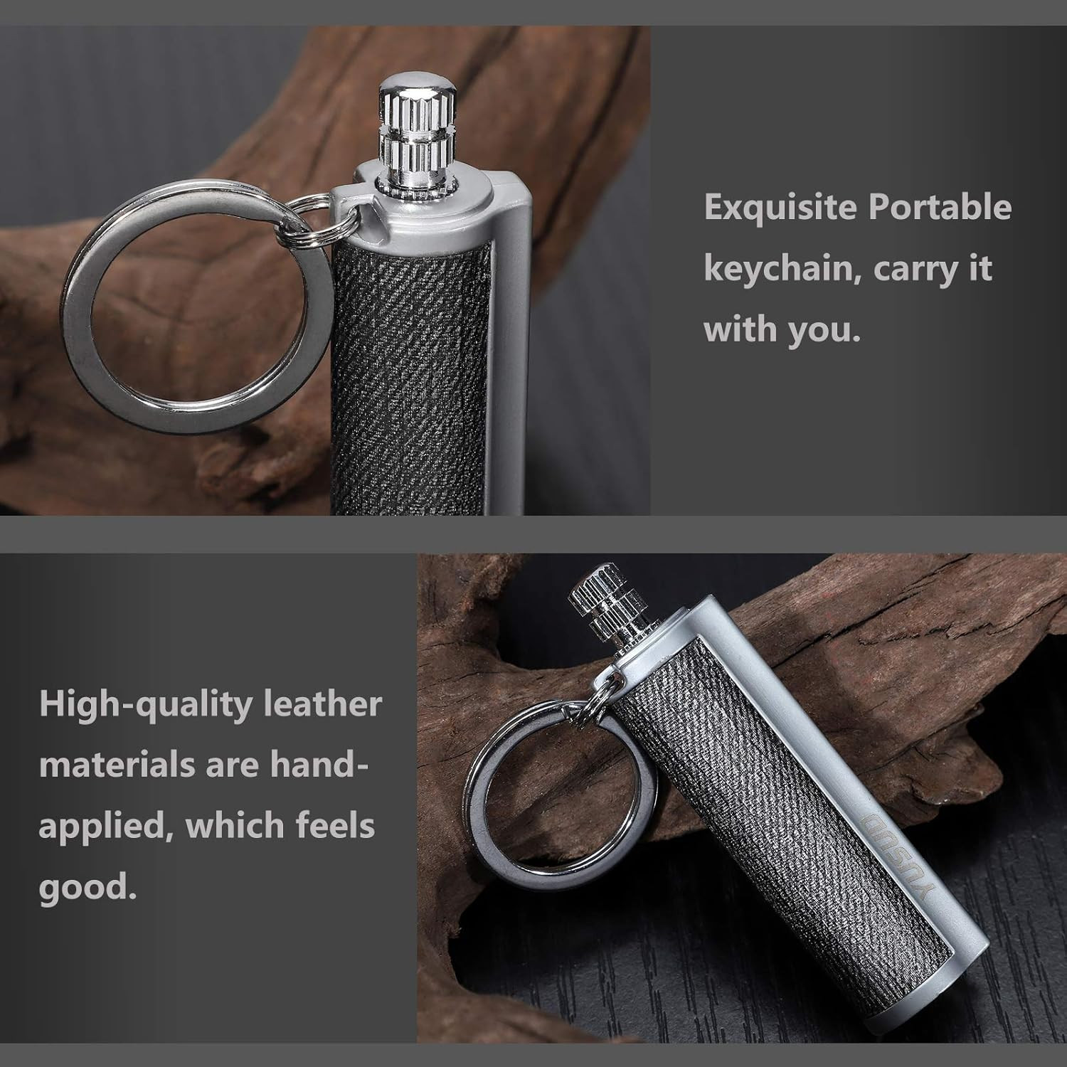 YUSUD 2 Pack Permanent Match Infinity Lighter with Multitool Keychain, Reusable