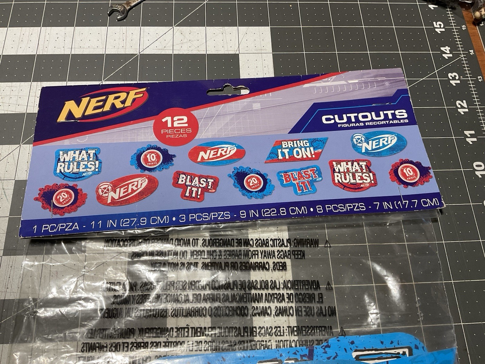 Nerf Paper Cardboard Cutouts, New In Package, 12 Cutouts, U1