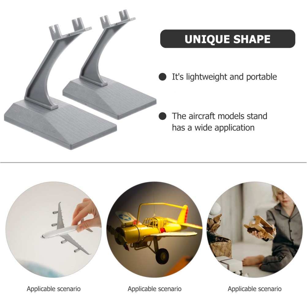 2 Pcs Display Stand for Model Aircraft Plane Support Base Bracket