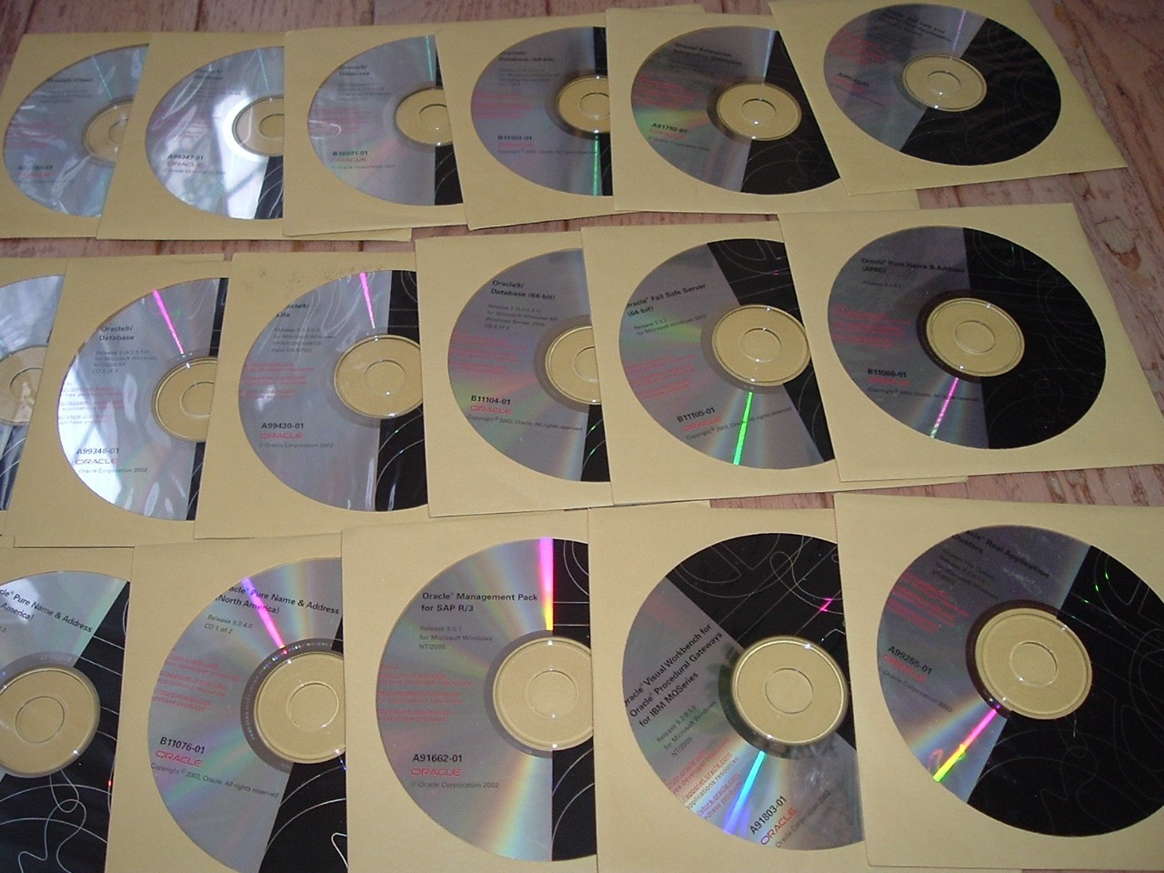 Oracle 9i Database installation CD Pack Release 2 9.2.0.1.0 MS Windows 20 disks
