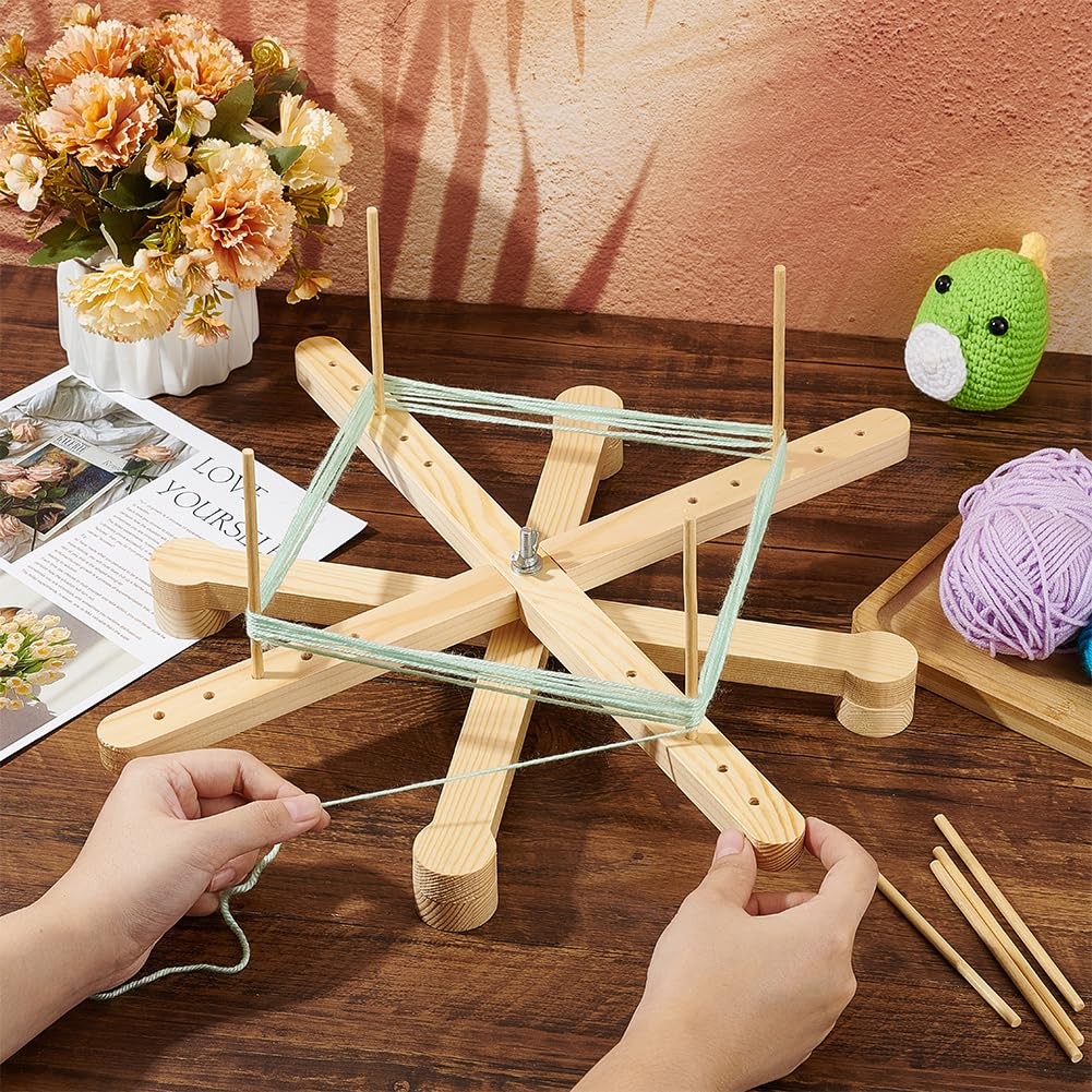 BENECREAT Amish Style Yarn Swift Winder, Portable Wooden Yarn Swift, Desktop ...