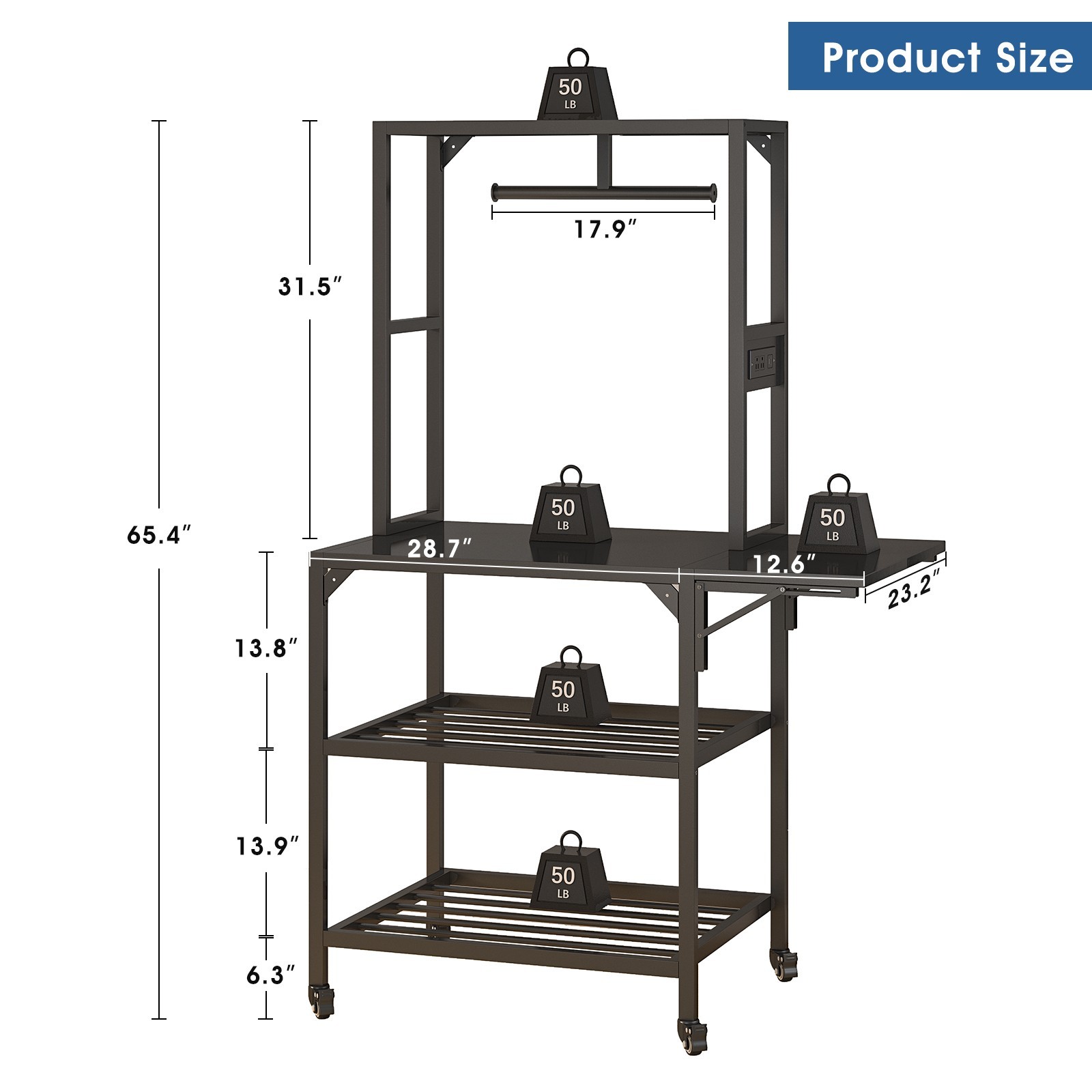 3D Printer Workbench Heavy Duty 3D Printer Table Stand for Home Office Workshop