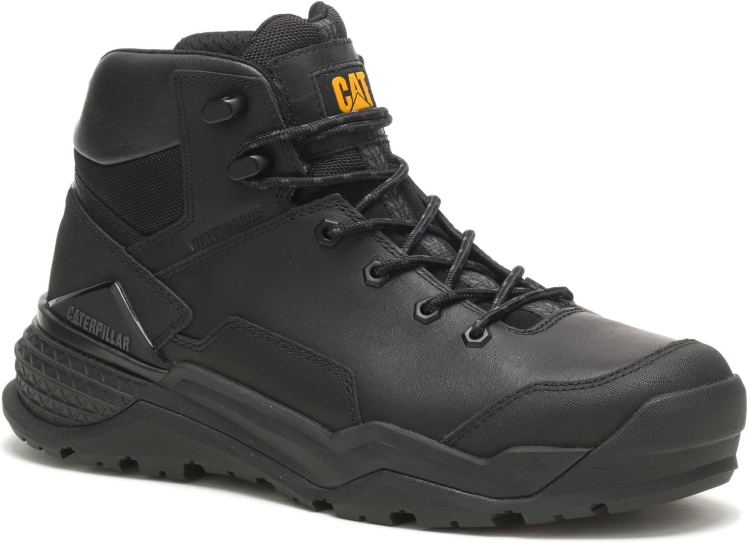 Caterpillar Mens PROVOKE WP Soft Toe Waterproof Work Industrial Black Boots
