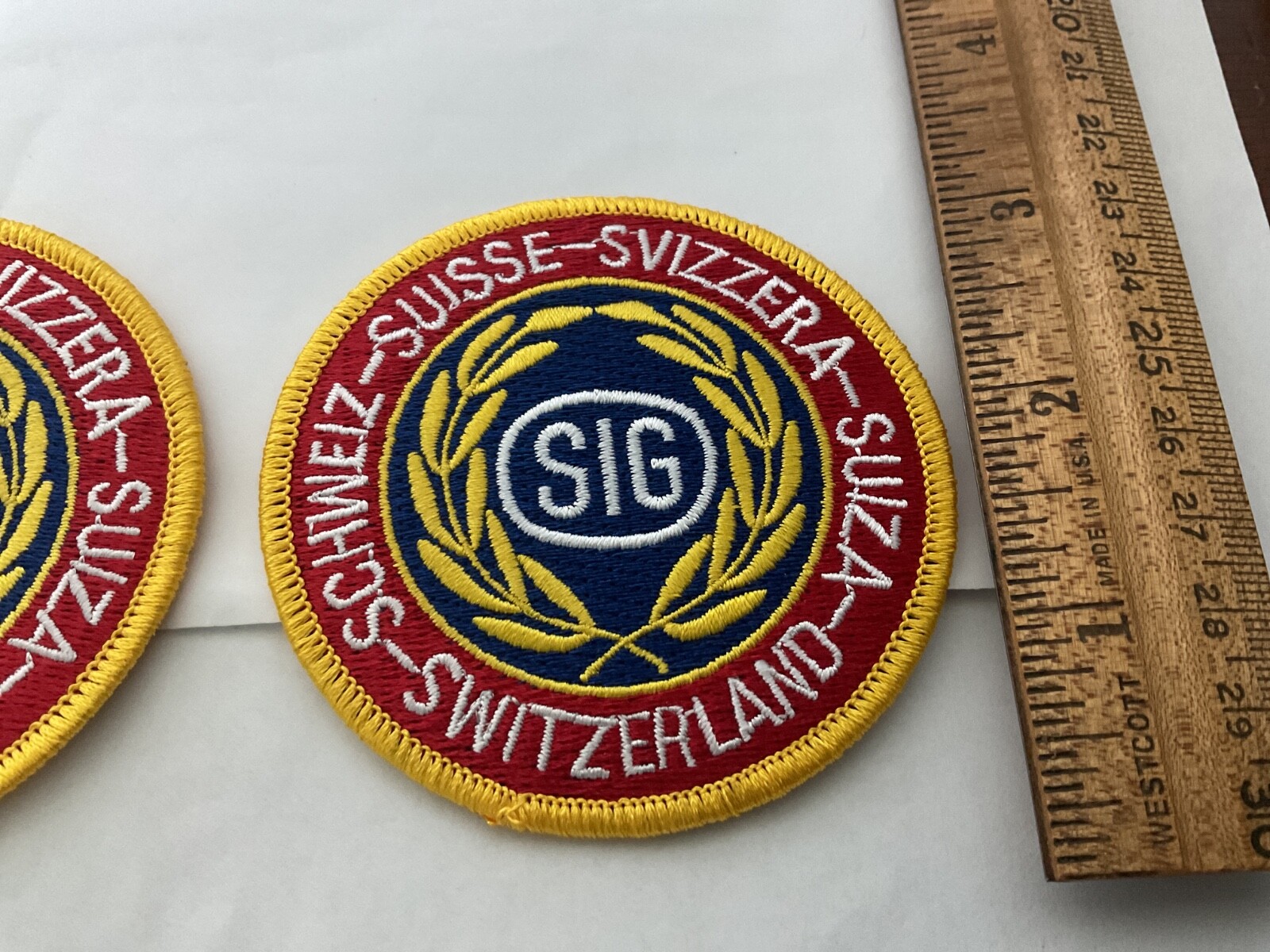 SIG Switzerland Firearms collectable patch set full size new