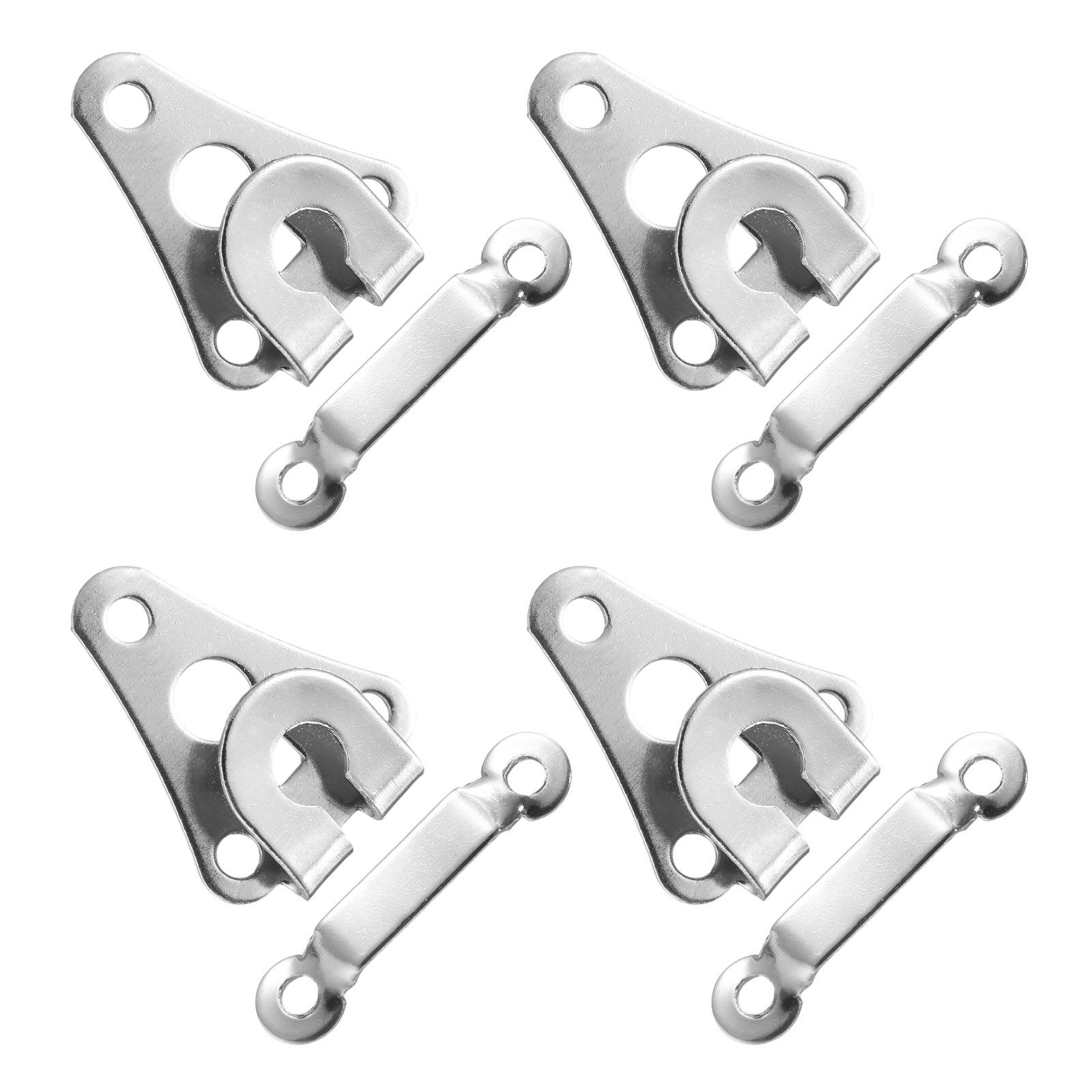 4set 13mm Sewing Hooks and Eyes Closure Set for Clothing Bra, Silver
