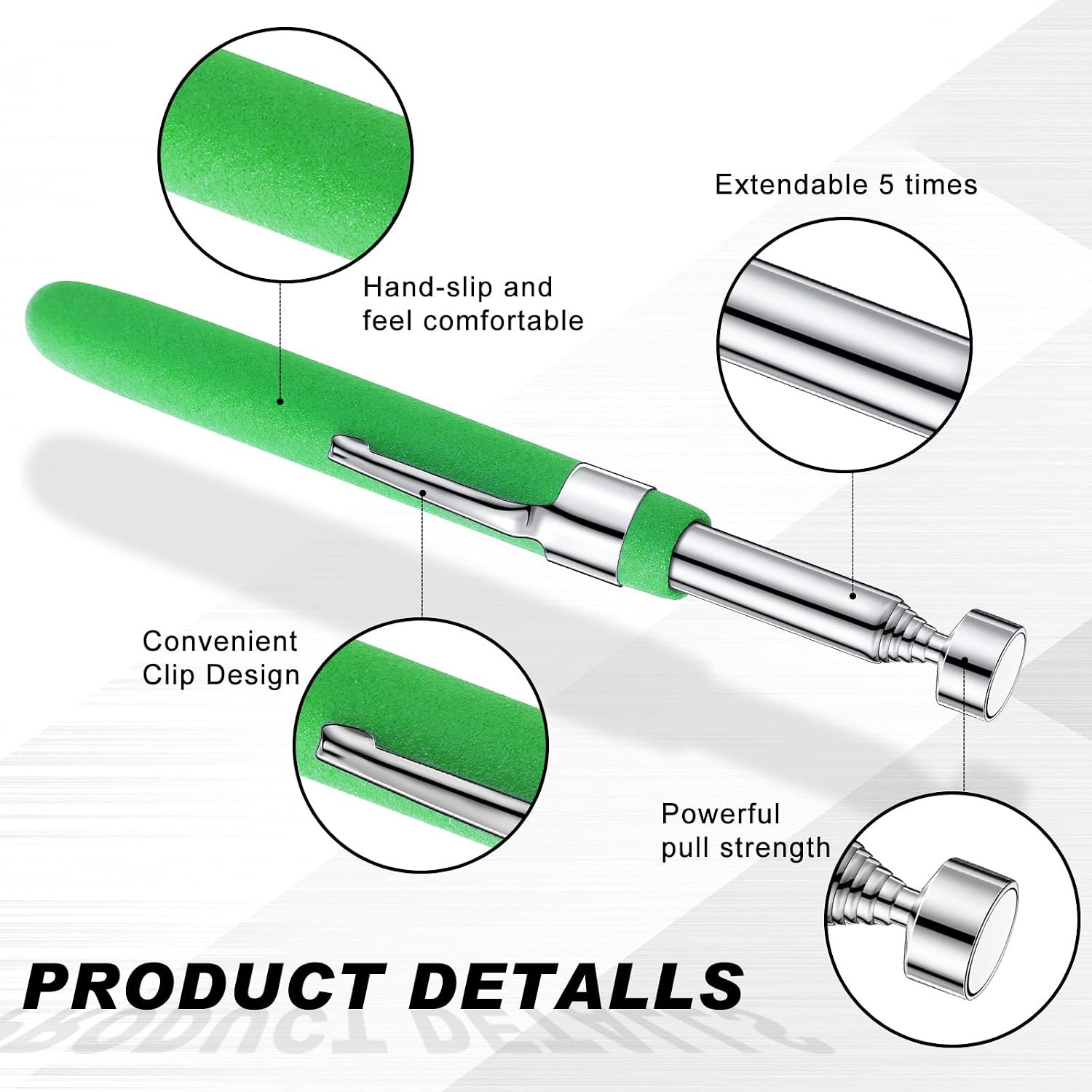 12 Pieces Telescoping Magnetic Pickup Tool 8 Lbs 30 Inch Extendable