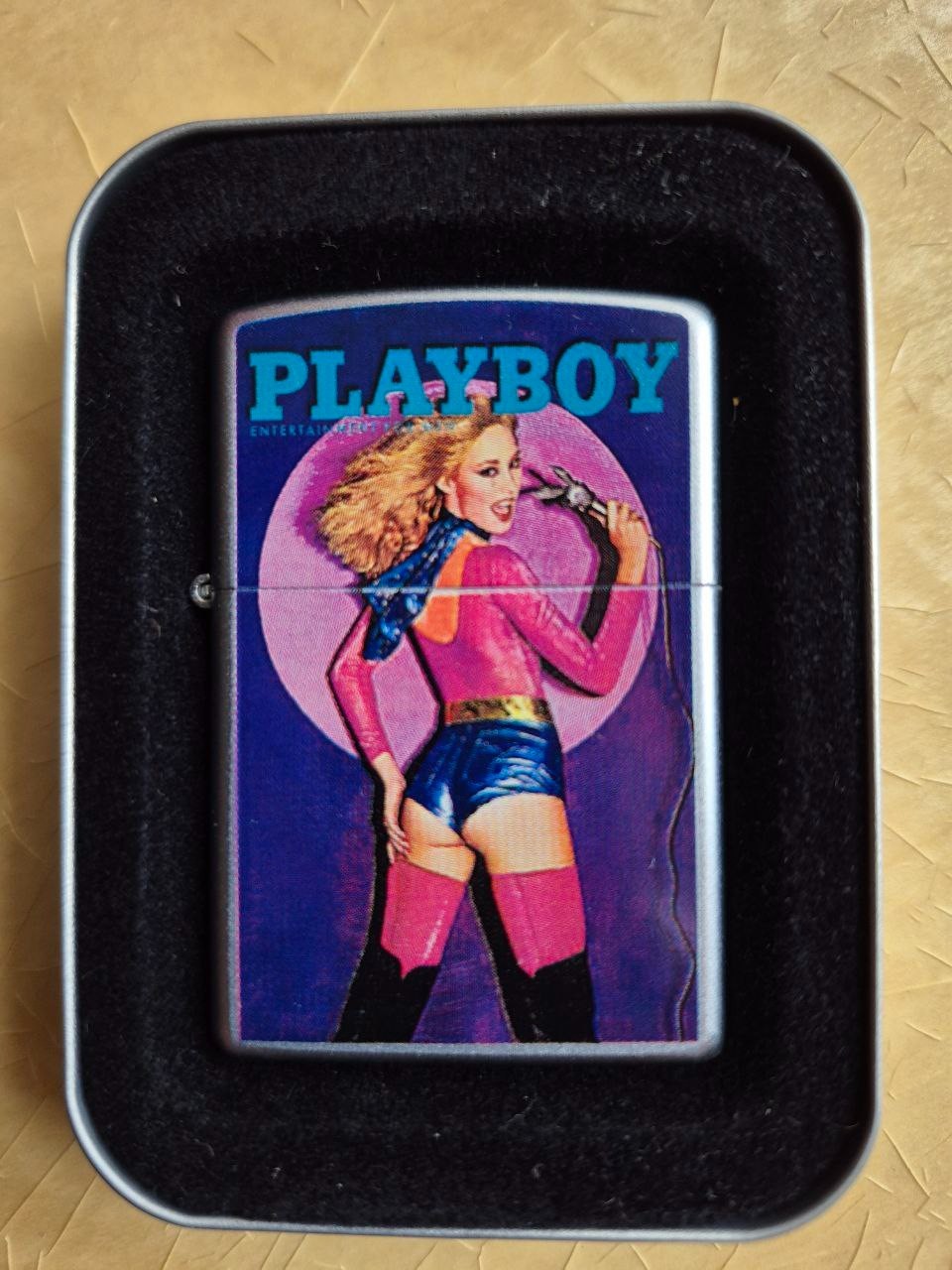 PLAY BOY COVER PURPLE SINGER 2003 ZIPPO LIGHTER NEW IN BOX