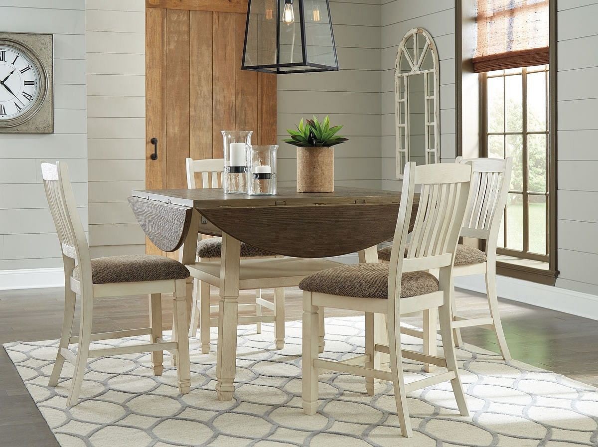 Ashley Furniture Bolanburg Counter Height Dining Table and 4 Barstools $500