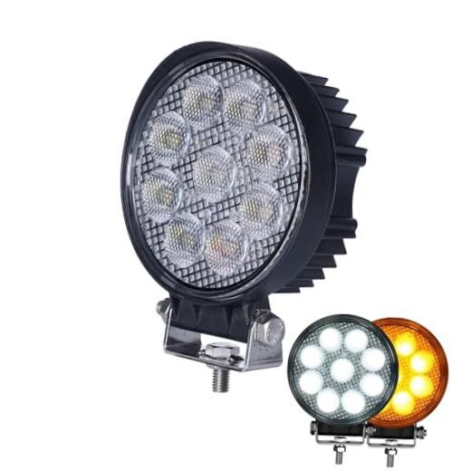 4.2inch Led Work Lights with Amber Strobe Light for Trucks () Round