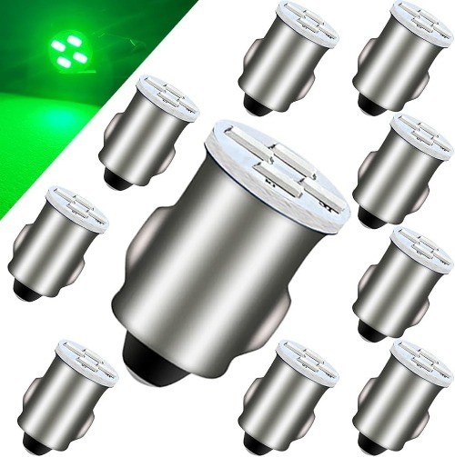 10pcs DC6-24V LED Bulbs Green 3014 4SMD Chips LED Mini Bulbs for Car Instrument