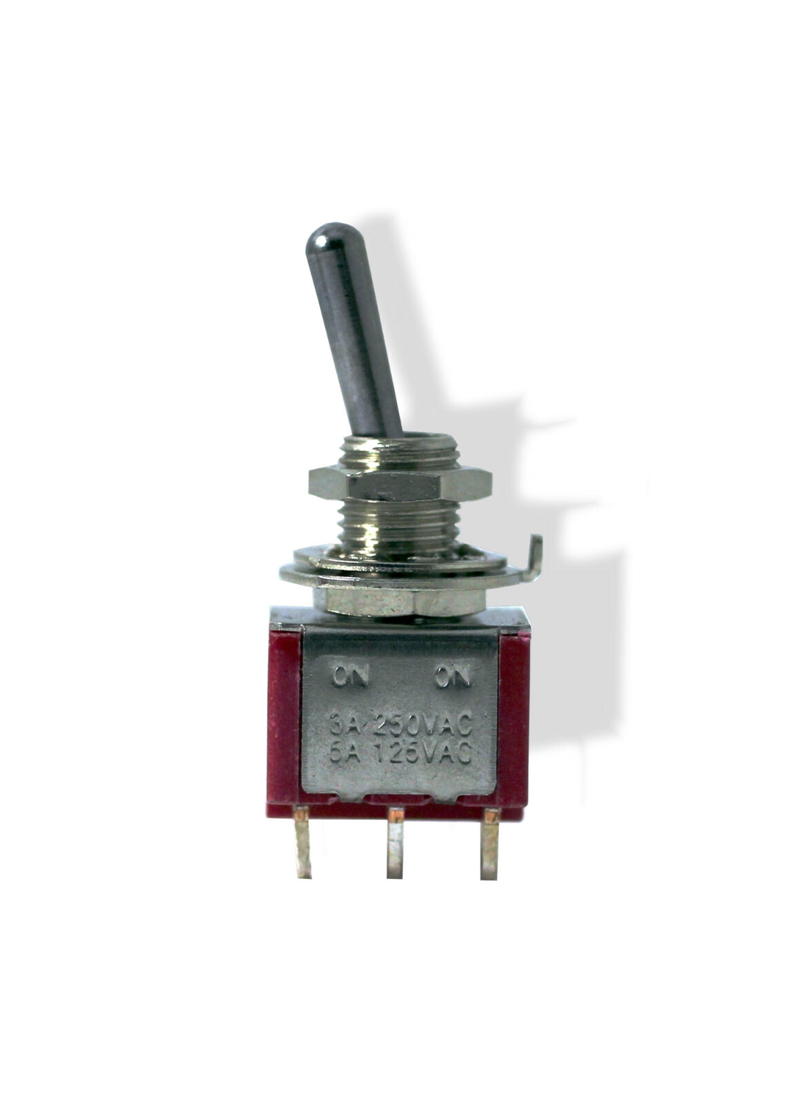 Switch Mini Toggle ON ON Chrome with Chrome Knob 081391CH