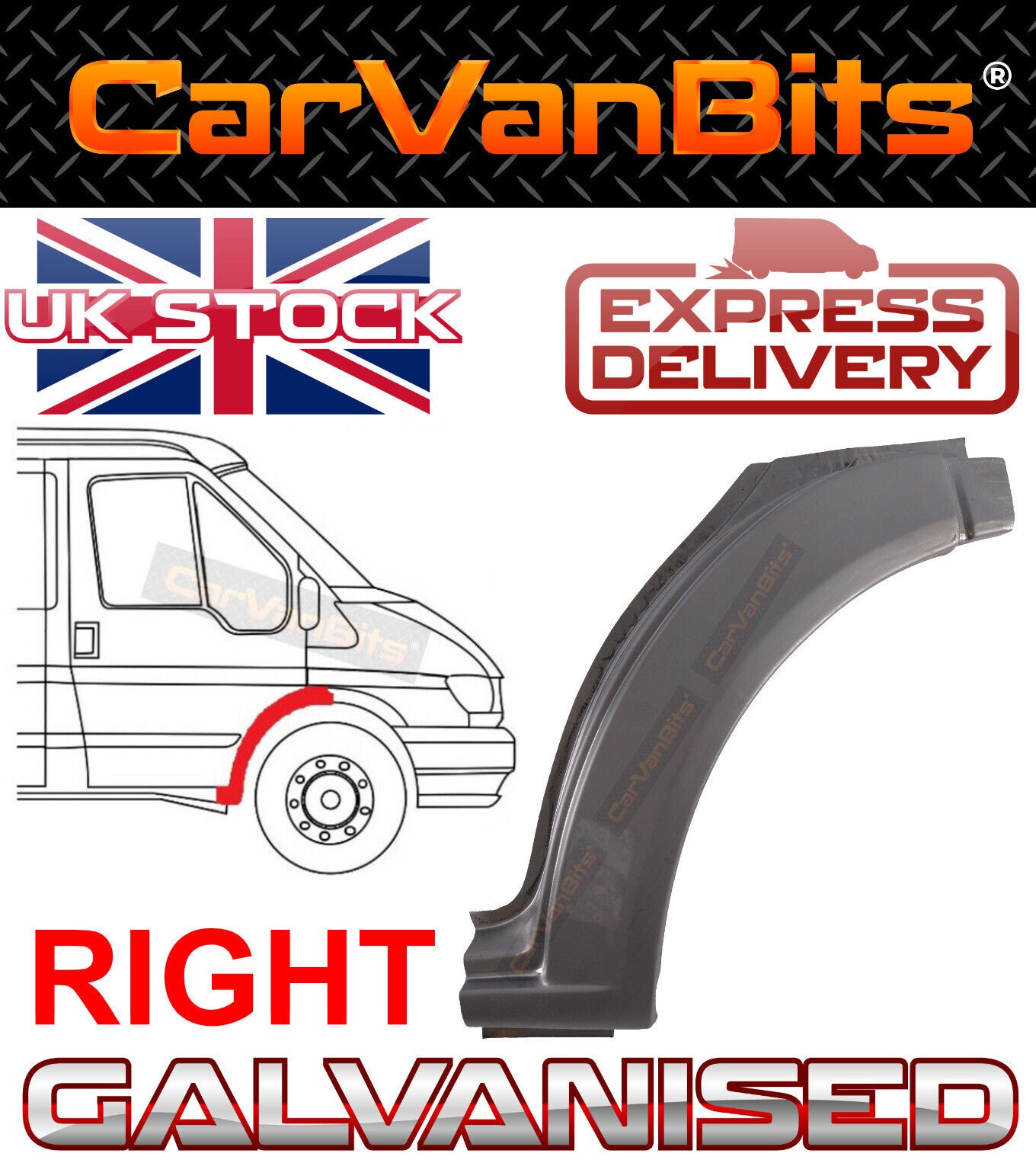 FOR FORD TRANSIT MK6 MK7 00-13 FRONT WHEEL ARCH WING REPAIR PANEL RIGHT