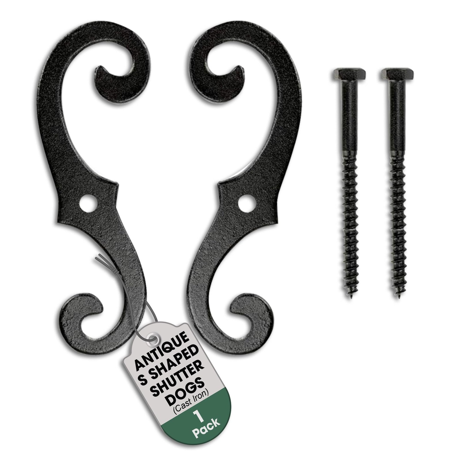Renovators Supply Cast Iron Shutter Fasteners - Decorative S Style Shutter Do...