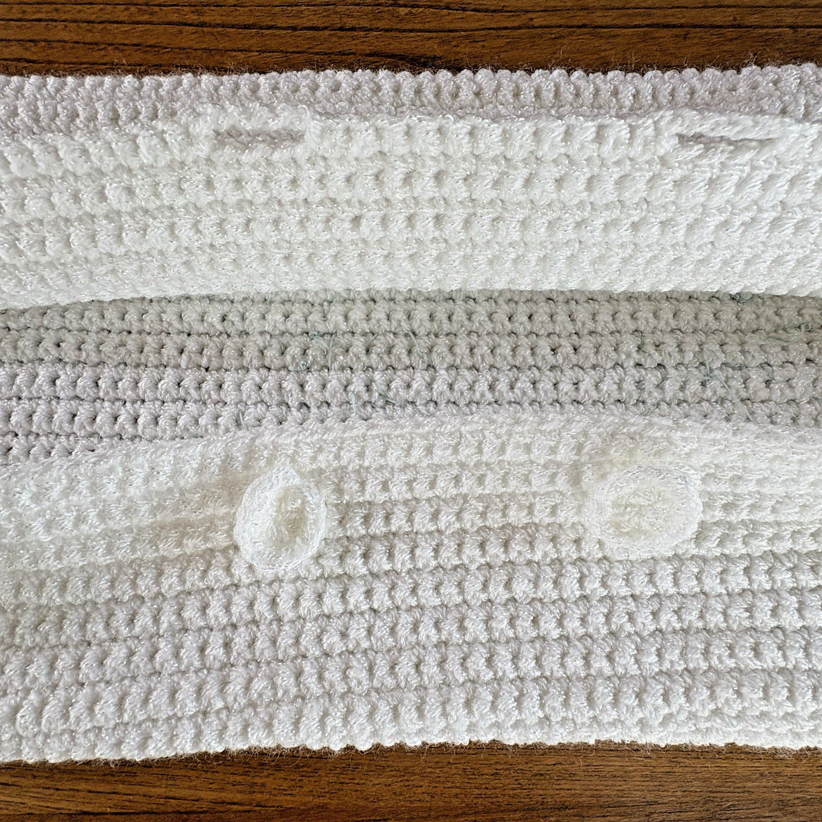 Handmade Crochet Pillow Sham Cover White/Blue Winter Snowflake Design