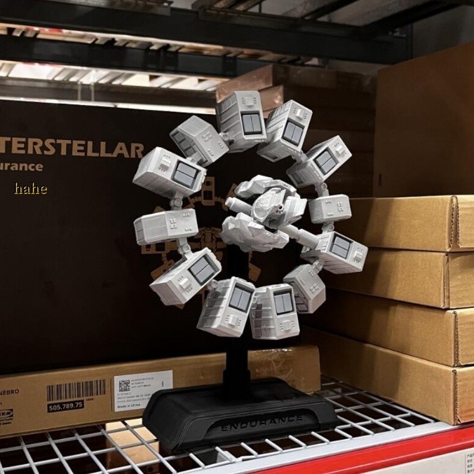 Interstellar Endurance Space Station Rotatable Model 3D Printed Collect Ornament