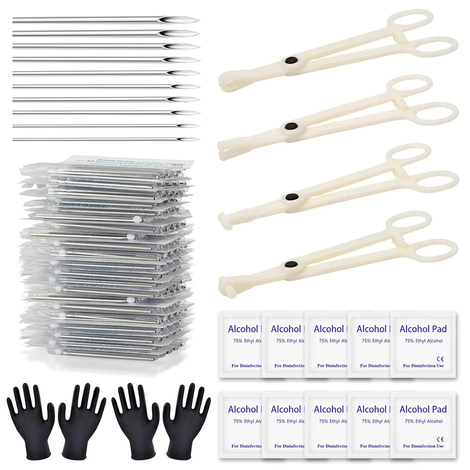 Body Piercing Kit - 43Pcs Professional Piercing Tool Kit with 12G 14G 16G 18G