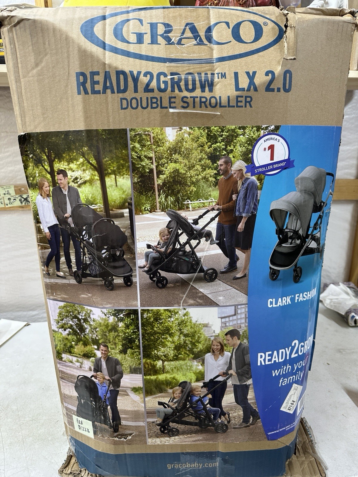 Graco Ready2Grow LX 2.0 Double Stroller Clark Sit Stand Baby Stroller