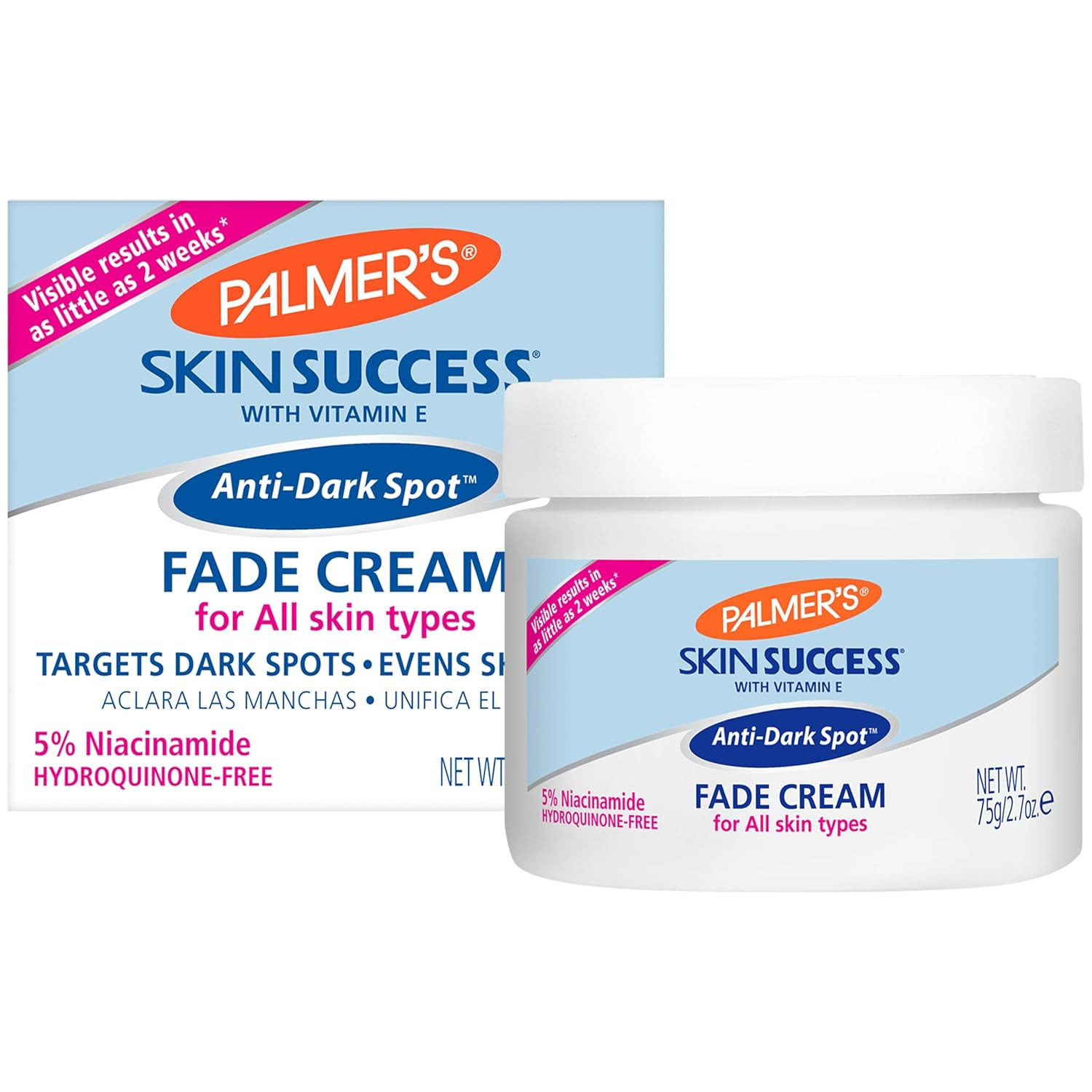 Skin Success Anti-Dark Spot Fade Cream with Vitamin E and Niacinamide, Helps Red