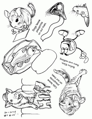 Unmounted Rubber Stamp Plate, Unmounted/Uncut Pink Rubber Stamps