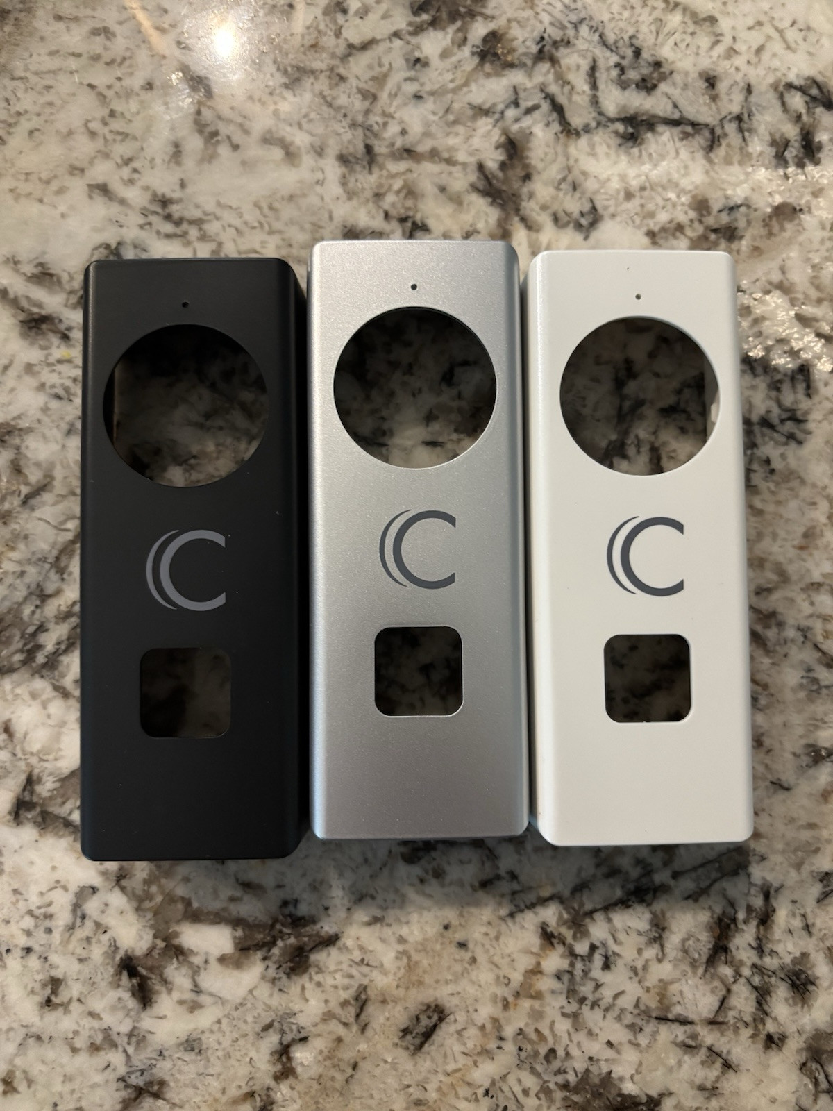 Clare Video Doorbell Set Of 3 Faceplates Black Grey White CVP-B2DB50-ODIW