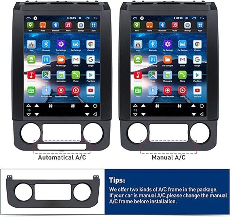 12.1" 4+64GB Car Stereo Radio Auto Android Carplay GPS For Ford F150 2016-2021