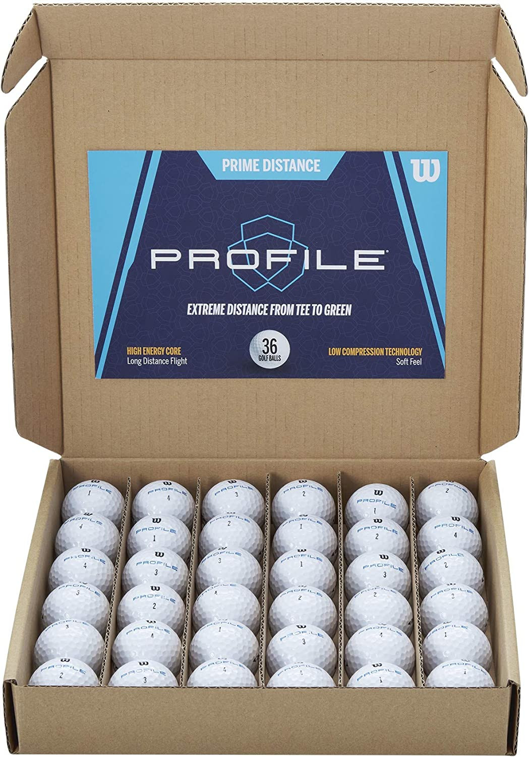 WILSON Profile Distance Golf Ball 36 Pack