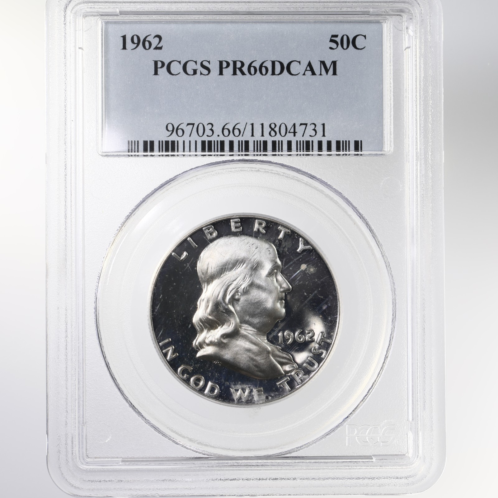1962 Franklin 50C PCGS Certified PR66DCAM