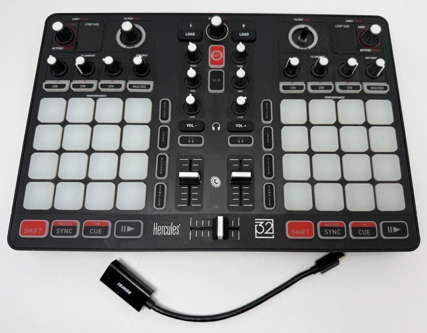 Hercules P32 Advanced DJ Controller with High Performance Pads DJCONTROL-P32