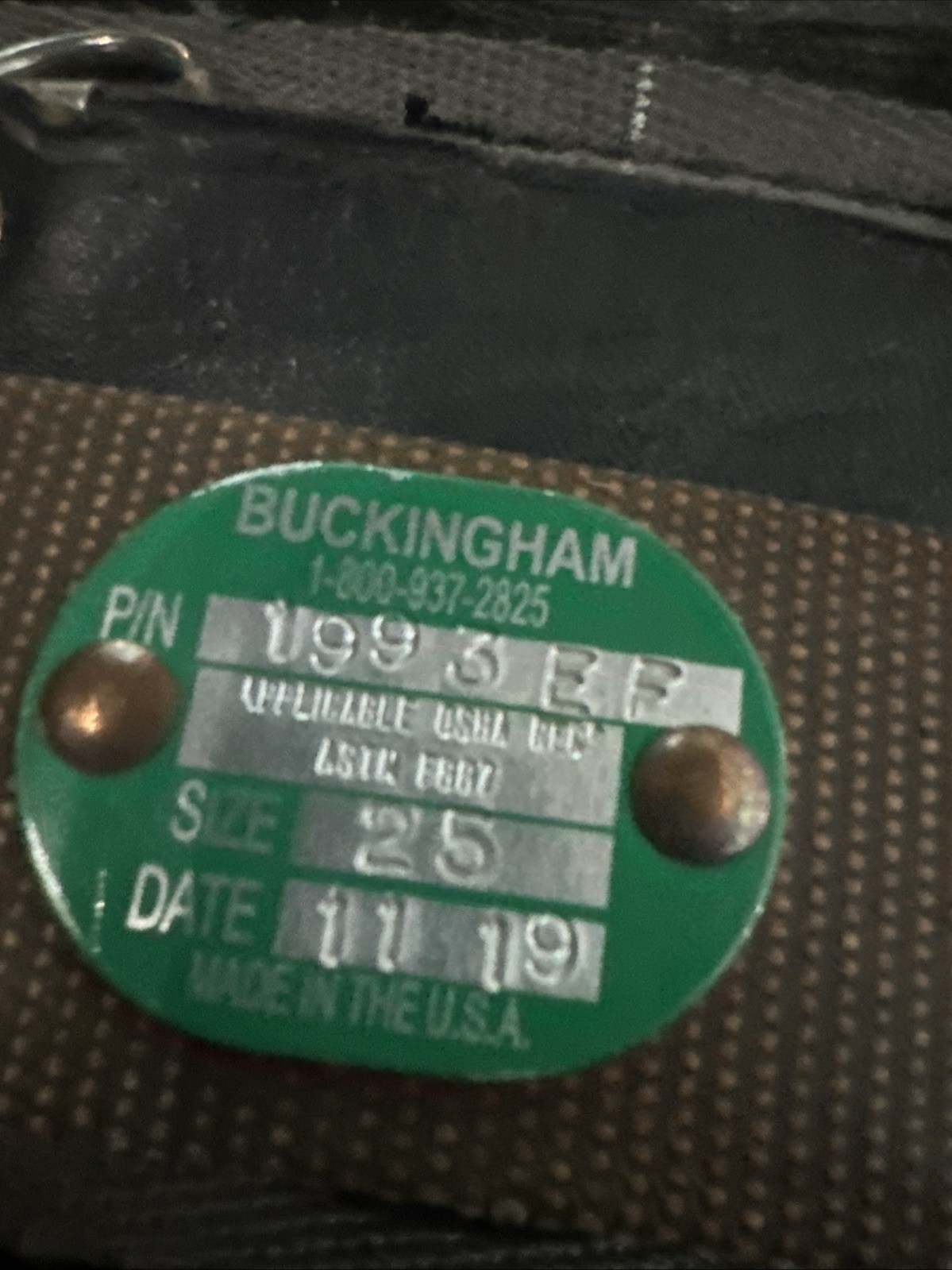 Buckingham Lineman belt Size 25