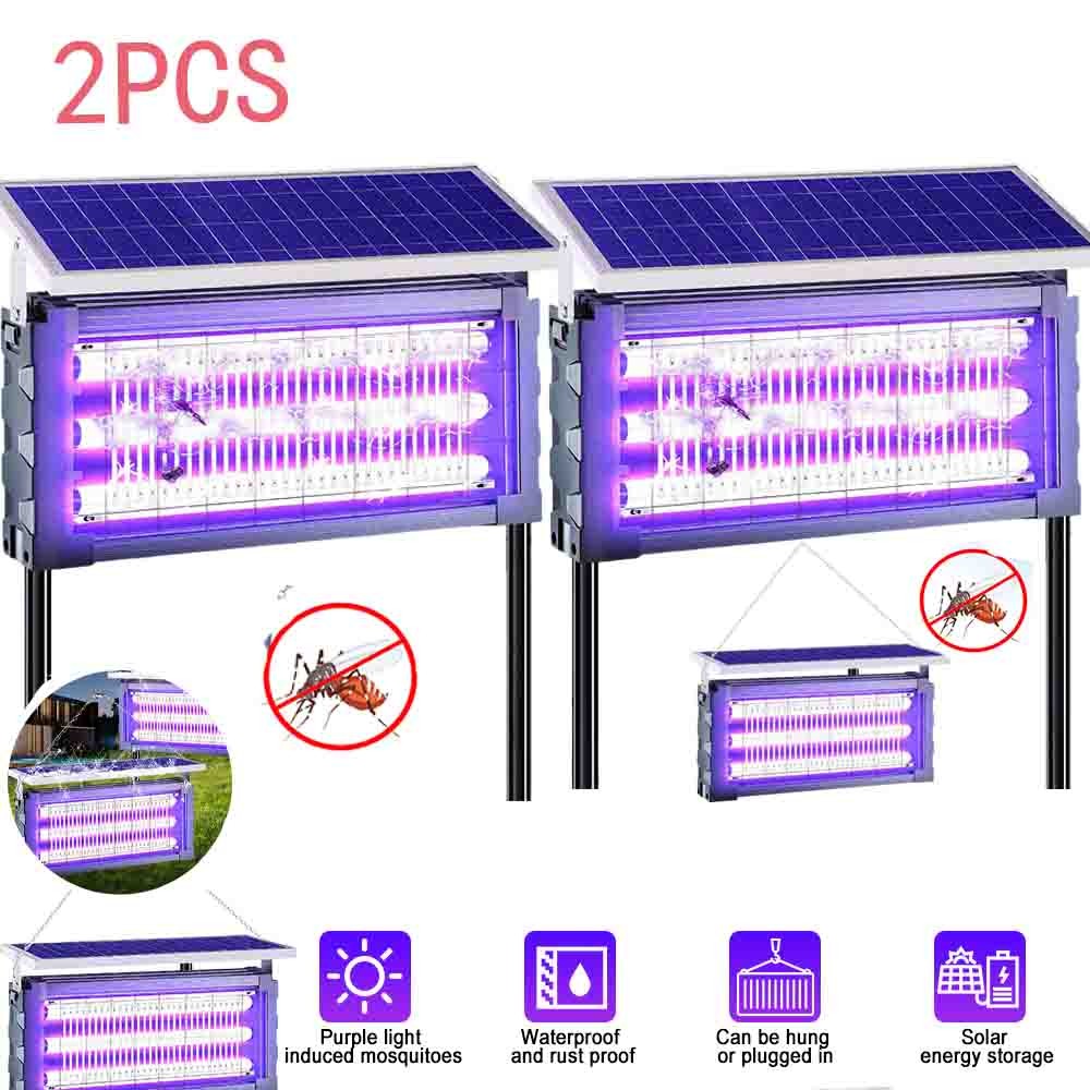 4500V Solar Bug Zapper Outdoor Rechargeable Mosquito Killer Light Rechargeable U