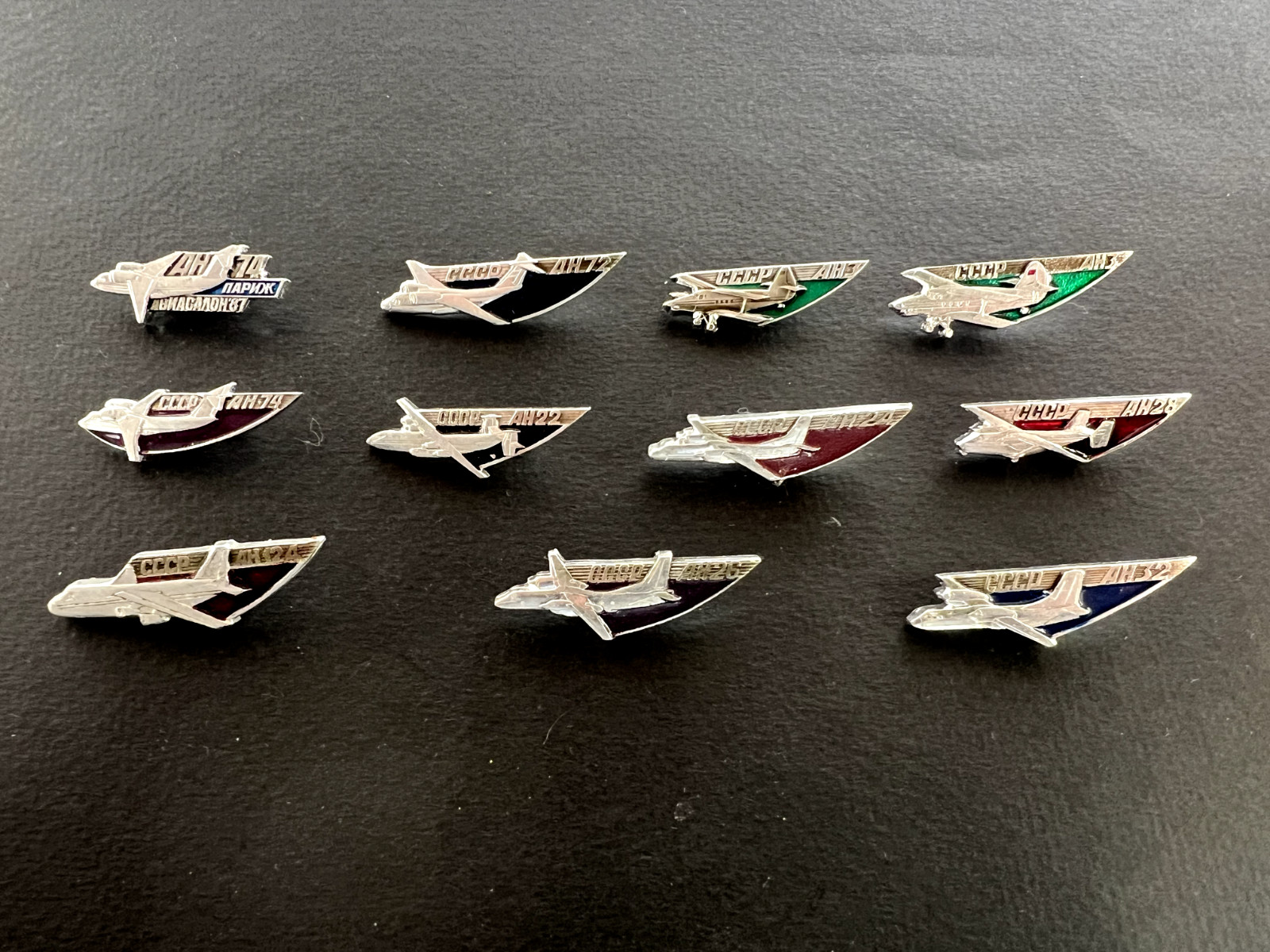 Exclusive set of 11 AN Aircraft Badges, Soviet Russian Aviation