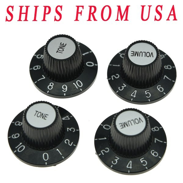 KAISH 4pcs Silver Guitar Witch Hat Knobs Fit Les Paul Epiphone SG