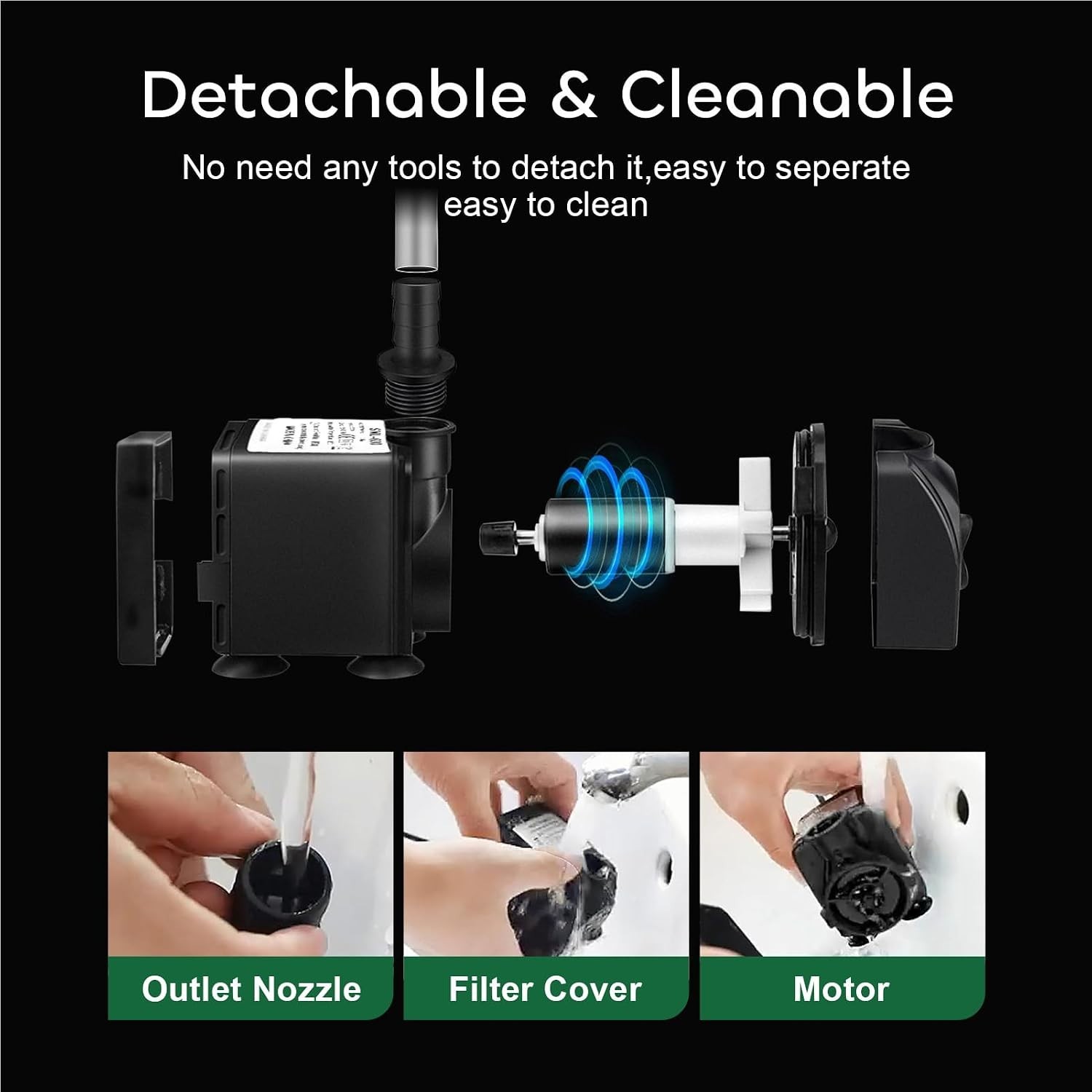 Submersible Pump with 7.2ft High Lift - 2 Pack