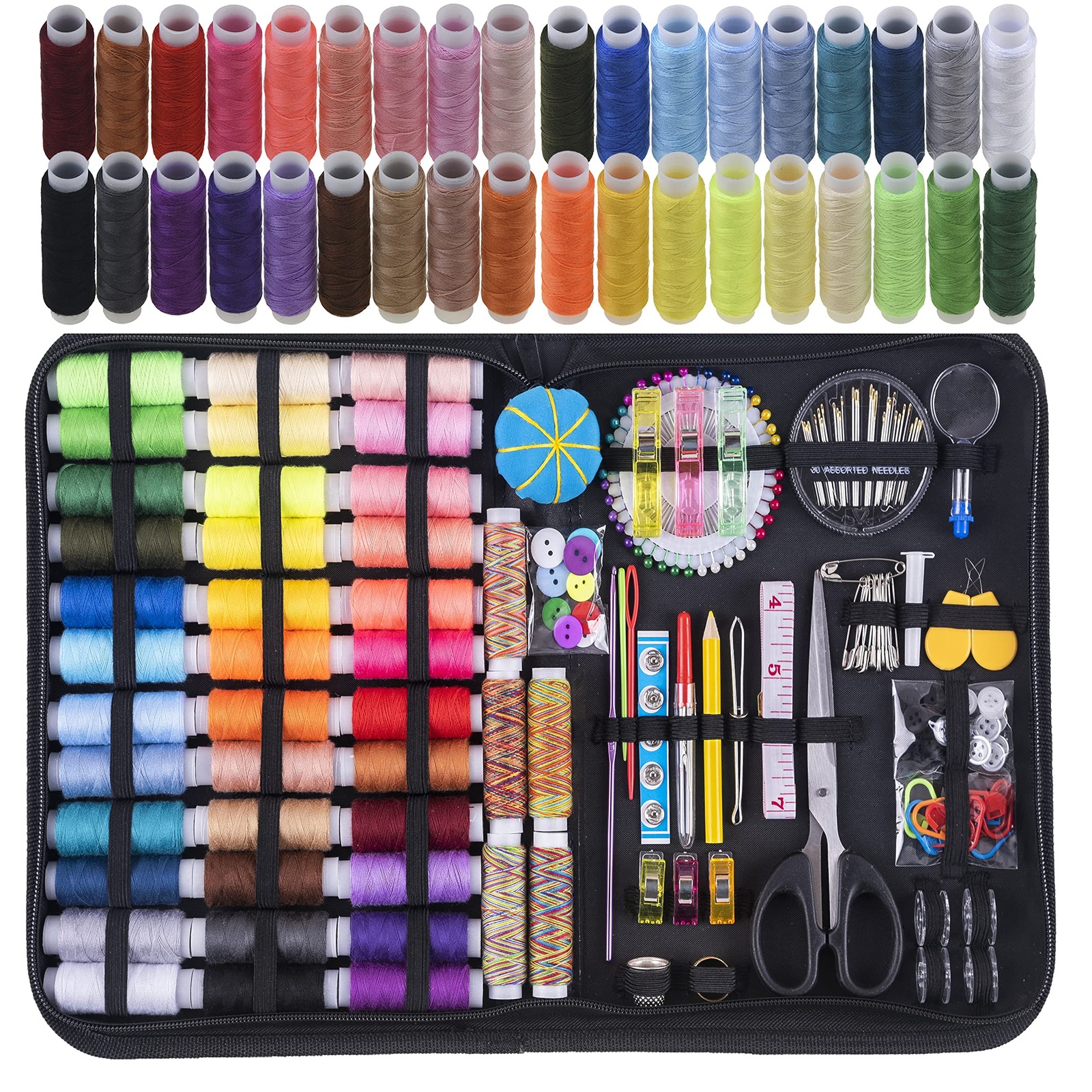 INSCRAFT Sewing Kit, 200 Premium Supplies, 41 10.2*7.6*1.5 inches, 13