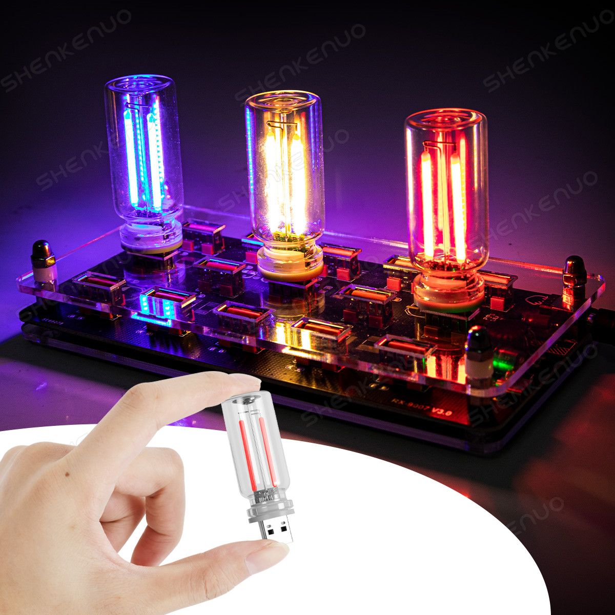 USB Touch Controlled Vehicle Interior Night Lights Retro-Inspired Mood Lamps US