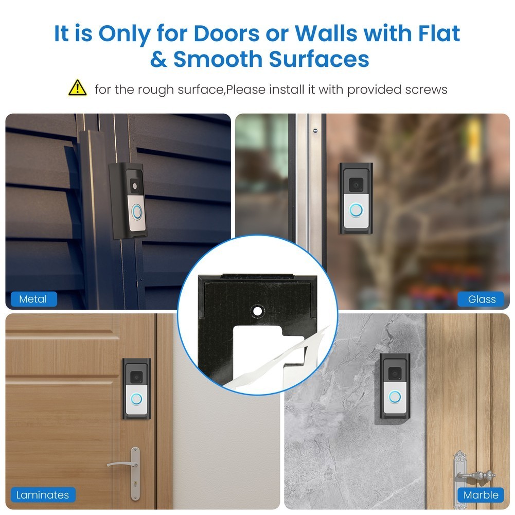 No Drill Mount Front Door Tool-free Binder Installation Screw Attachment Option