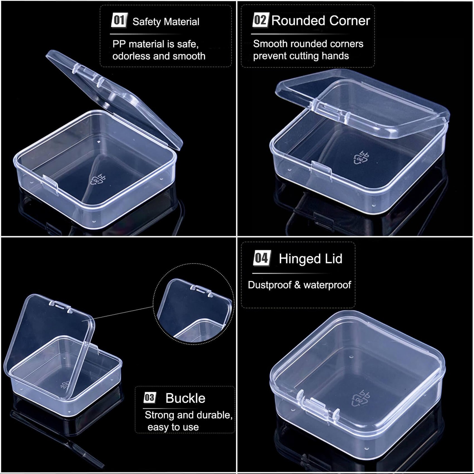 Bead Organizer Box, 30pcs Small Clear Plastic Storage 1 Pack 30 Pcs,