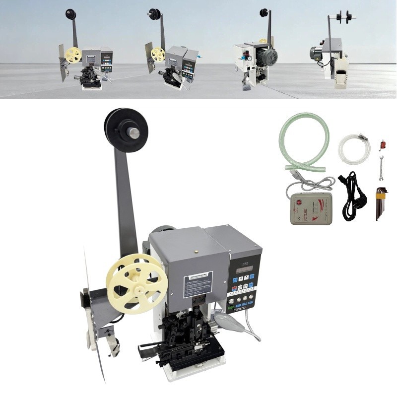 220VAutomatic Wire Stripping and Terminal Crimping Machine1.5T Crimping Capacity