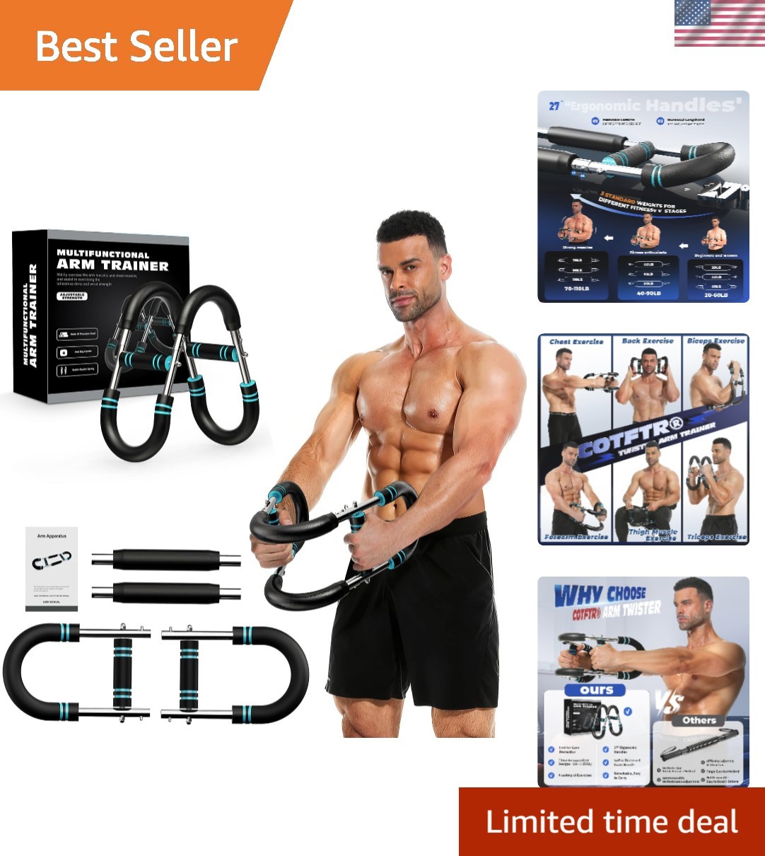 Compact Twister Arm Trainer with 5 Resistance Levels – Ideal for Home Fitness