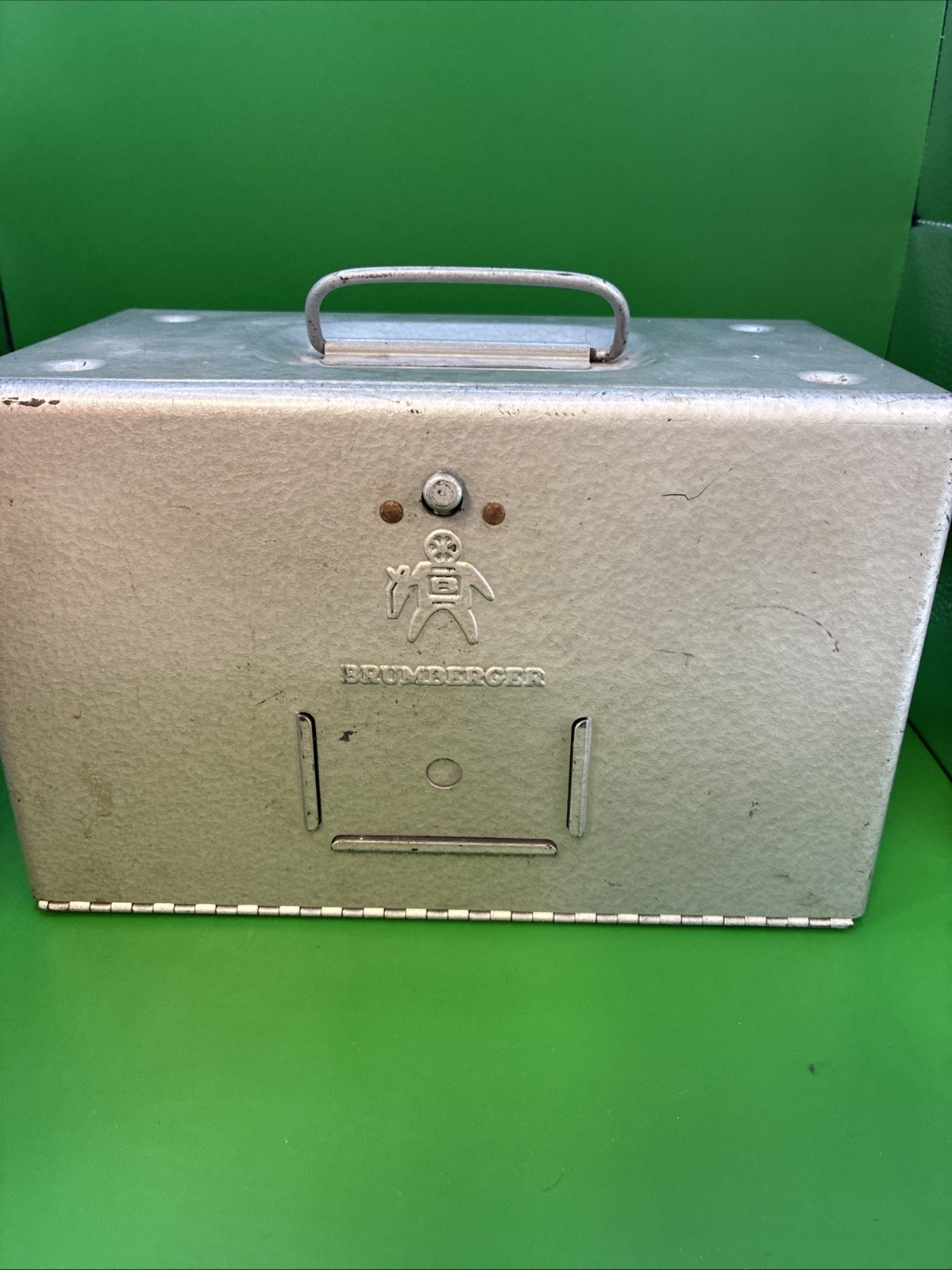 Brumberger Metal 8mm Film Chest Carrying Case W/ 12 Film slots