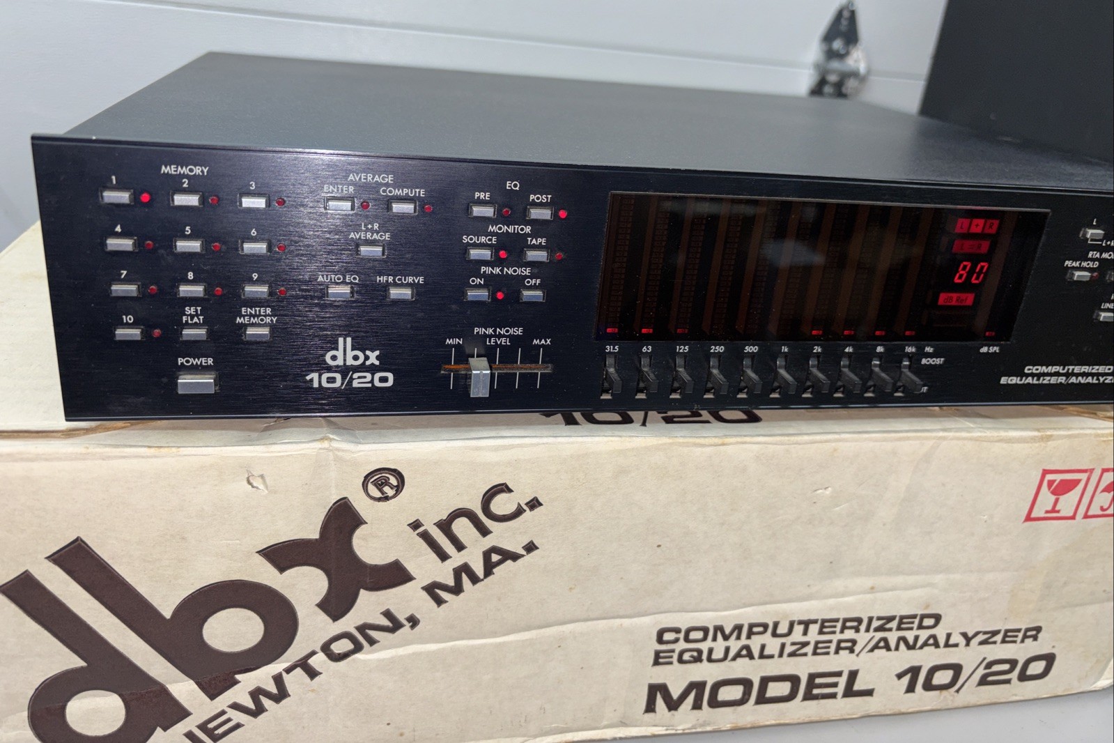 DBX 10/20 Computerized Equalizer Analyzer W/ Box - Studio Use - Works Great