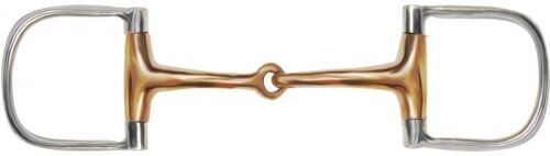 English Saddle Horse Stainless Steel Hunter D Ring Snaffle Bit w/5" Copper Mouth